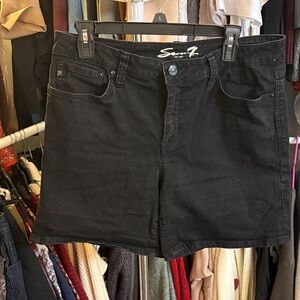 Seven7 Black Denim Shorts
